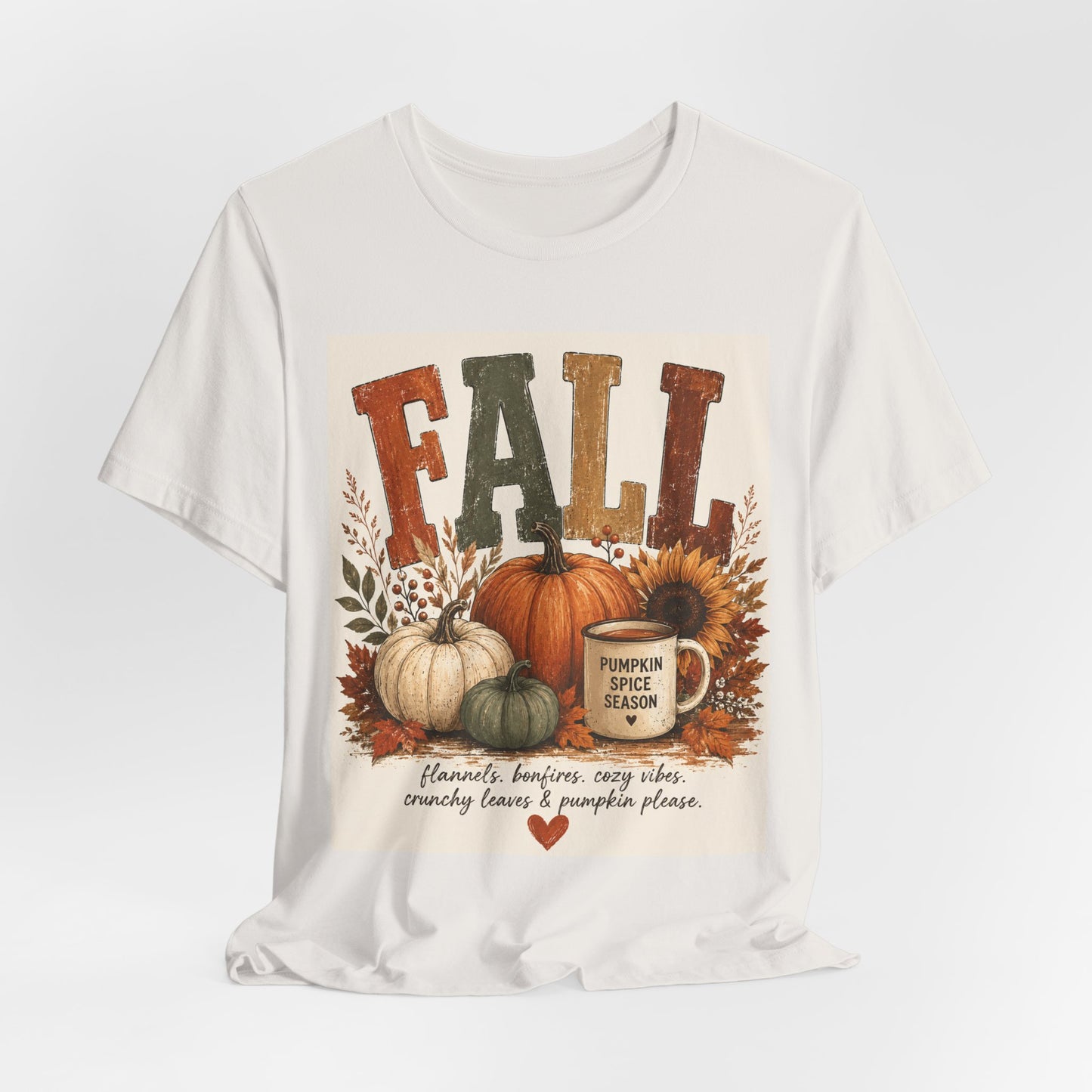Sunflower Porch Co Fall Pumpkin Harvest T-Shirt | Pumpkin Spice Season Tee