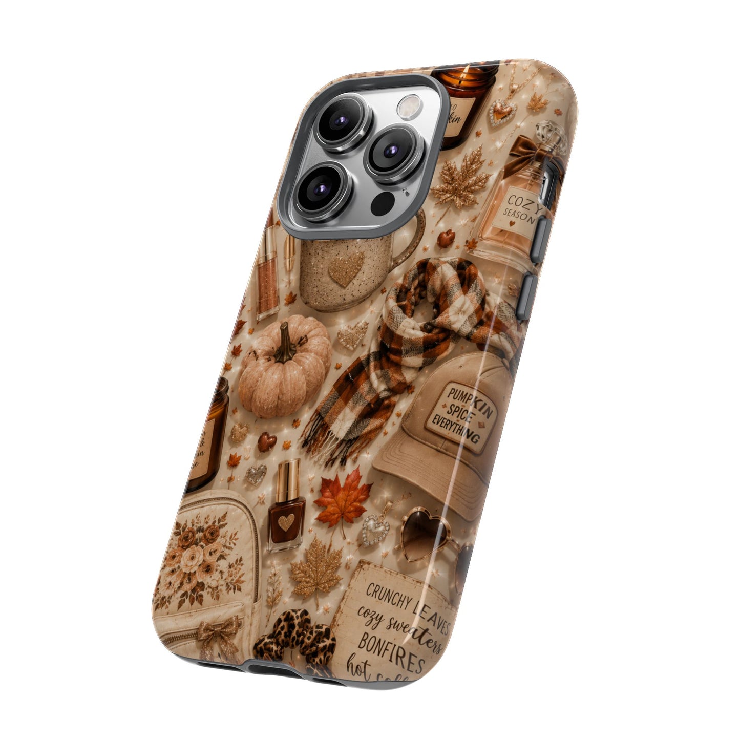 Sunflower Porch Co Cozy Autumn Mug and Pumpkin Pattern Phone Case | Fall Aesthetic