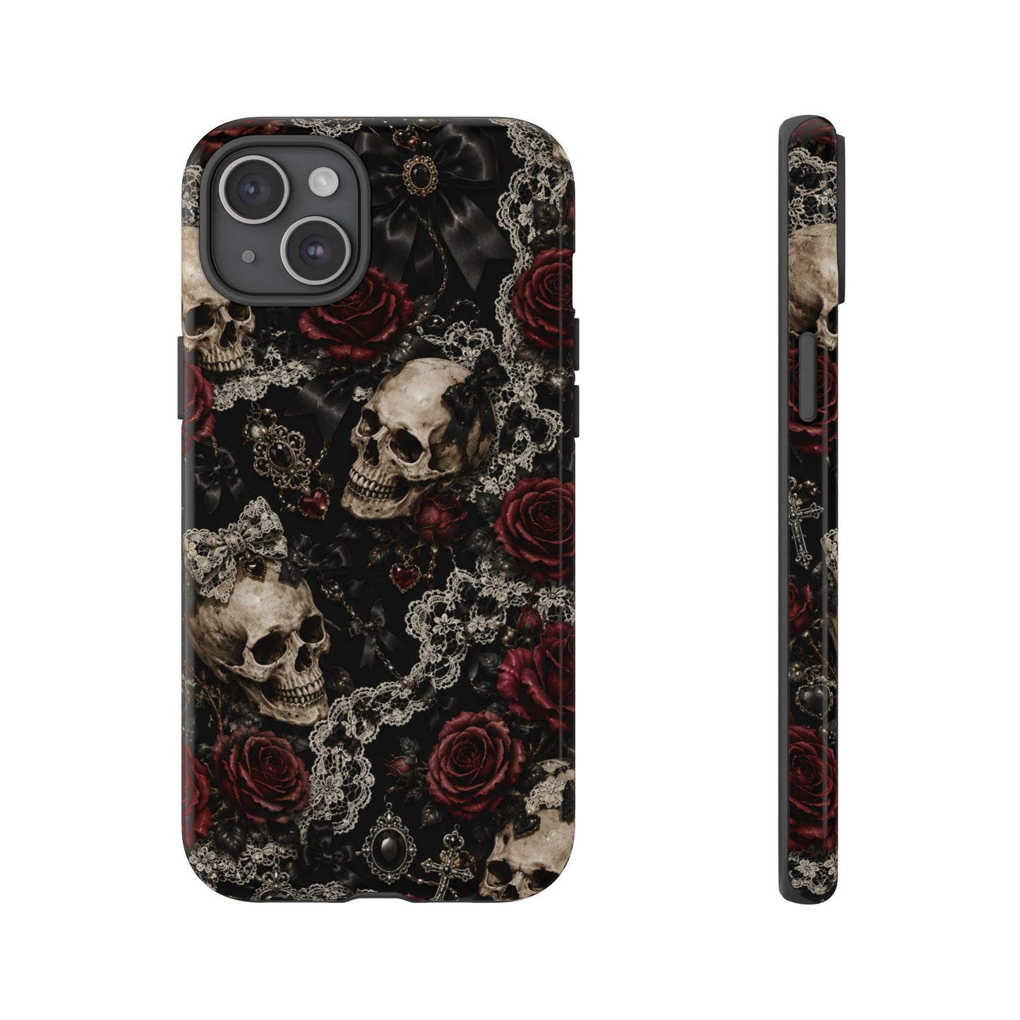Skull and Red Roses phone case | Tough Cases