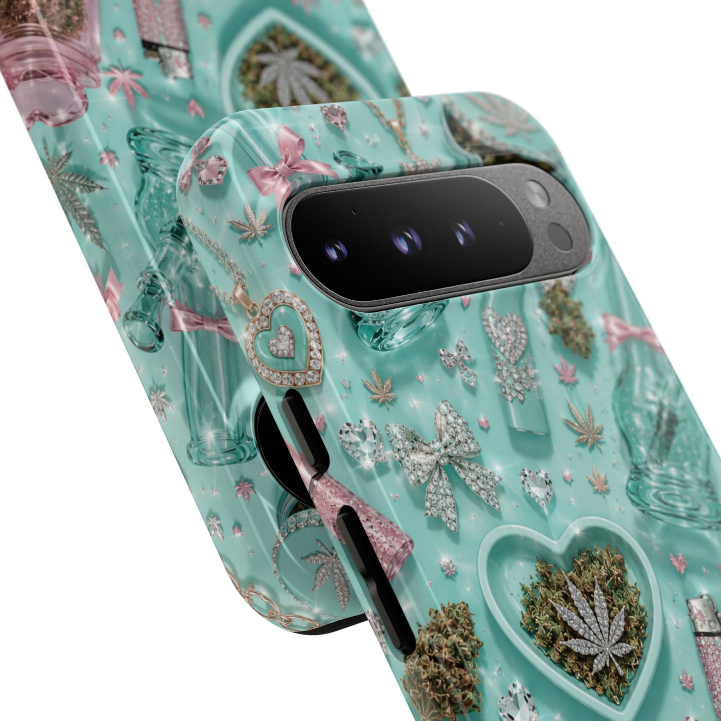 Sunflower Porch Co Mint Cannabis Pattern Phone Case | Tough Case