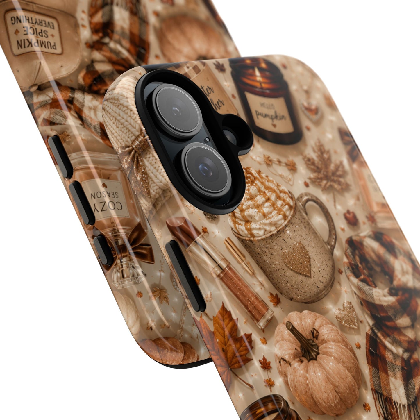Sunflower Porch Co Cozy Autumn Mug and Pumpkin Pattern Phone Case | Fall Aesthetic
