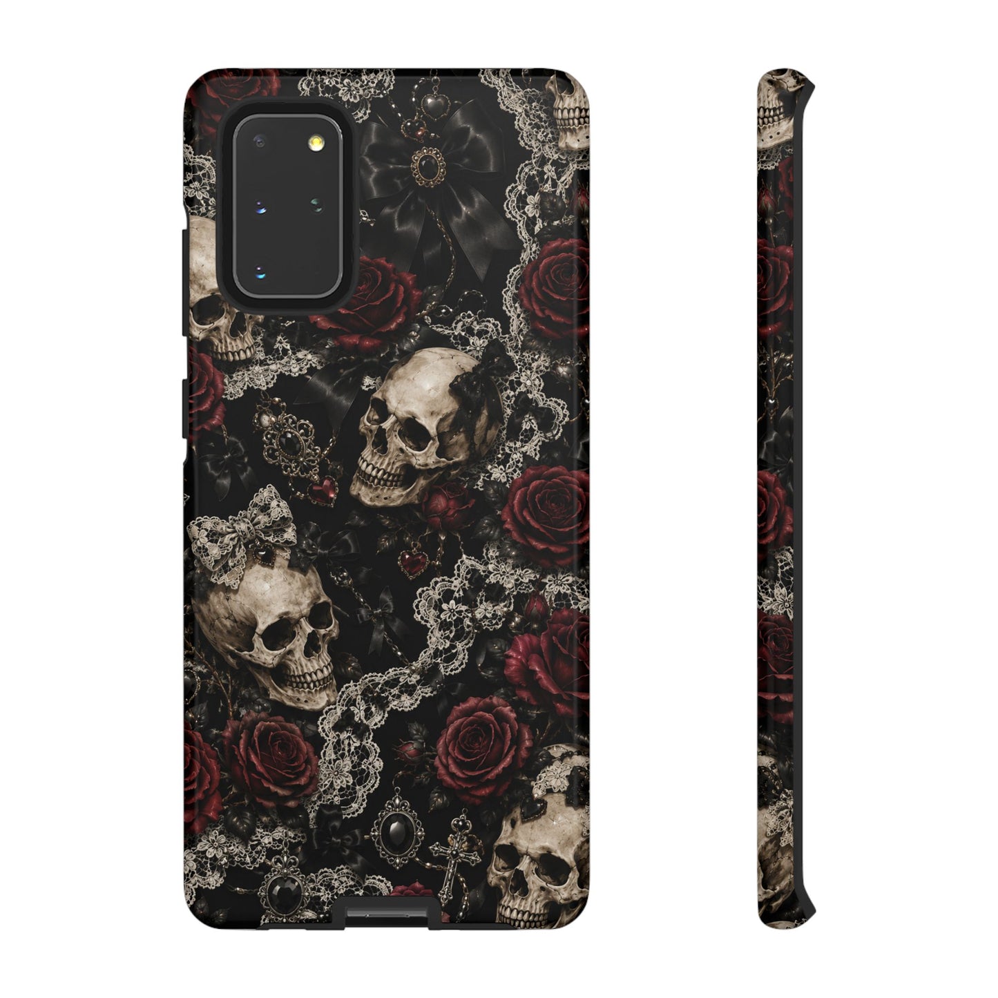 Skull and Red Roses phone case | Tough Cases