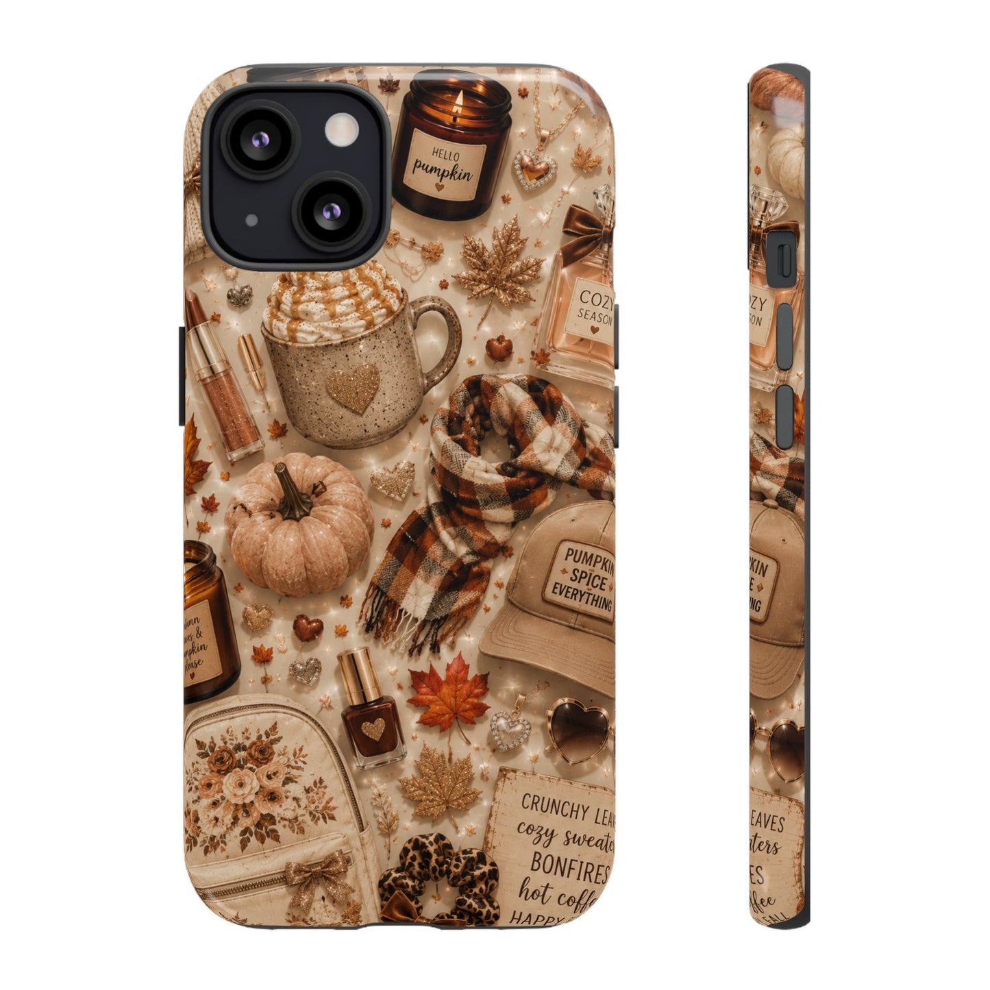 Sunflower Porch Co Cozy Autumn Mug and Pumpkin Pattern Phone Case | Fall Aesthetic