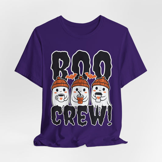 Boo Crew Ghosts Tee | Halloween ghosts wearing beanies, spooky lettering
