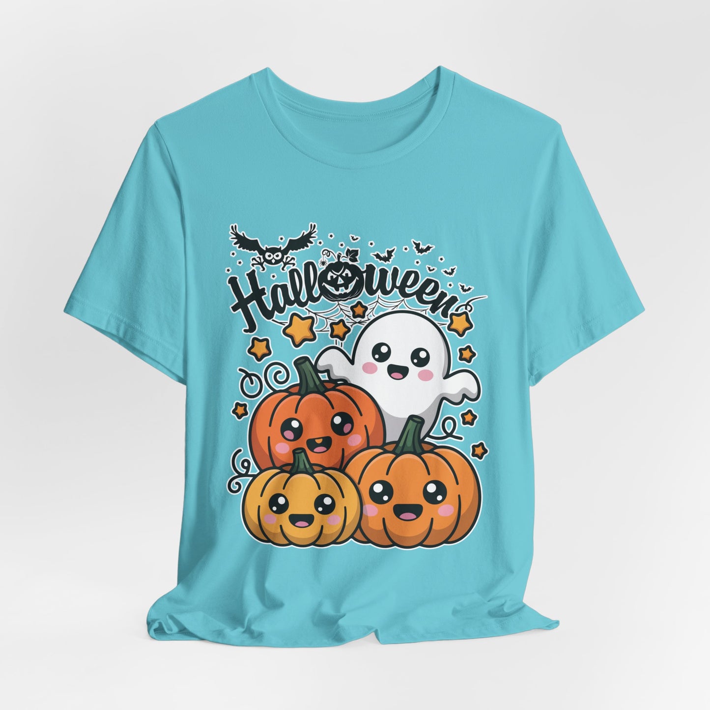 Cute Ghost and Pumpkins Halloween Tee | Pumpkin Trio Shirt