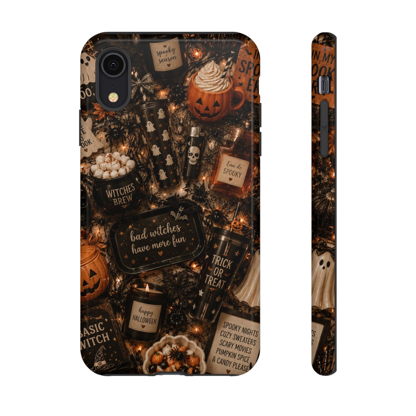 Sunflower Porch Co Halloween Collage phone case | spooky pumpkin witchy design
