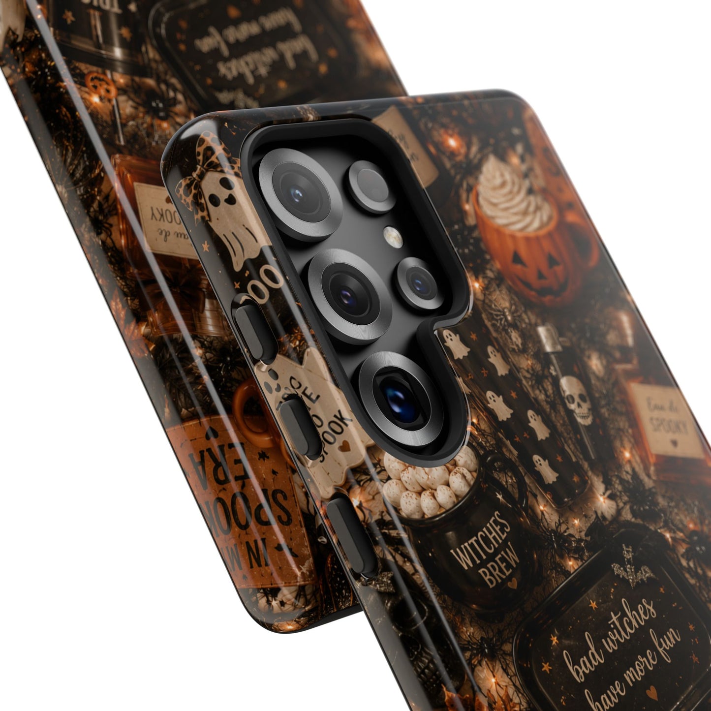 Sunflower Porch Co Halloween Collage phone case | spooky pumpkin witchy design
