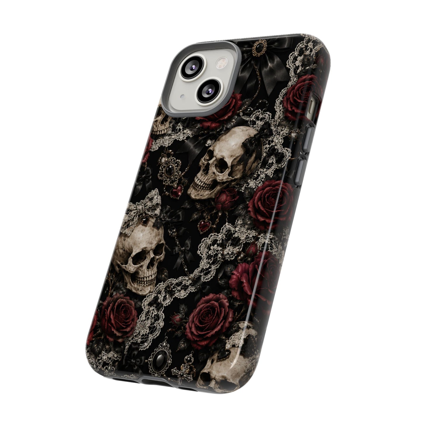 Skull and Red Roses phone case | Tough Cases