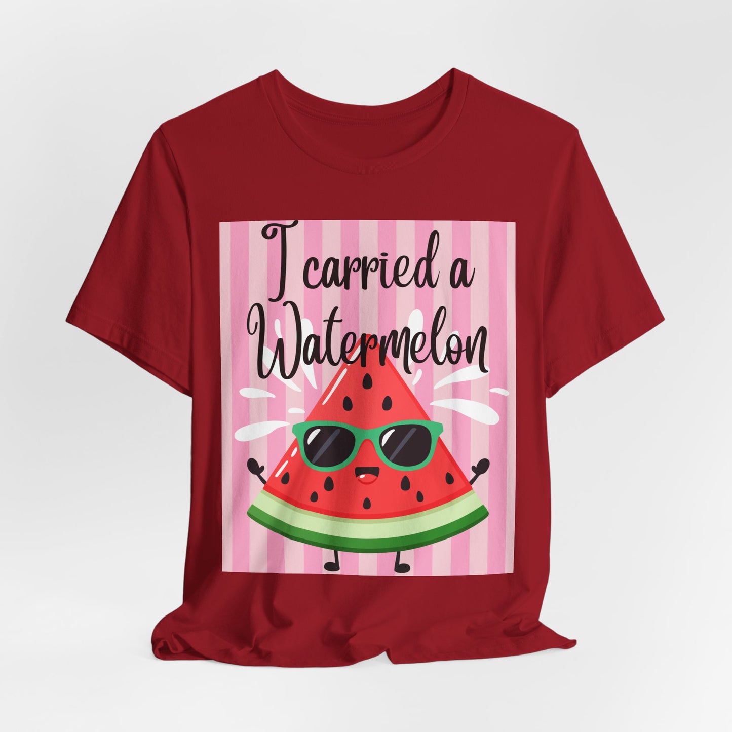 SunflowerPorchCo I Carried a Watermelon T-Shirt | Cute Sunglasses Slice Summer Shirt