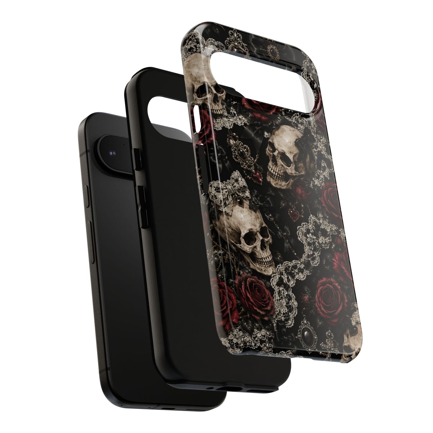Skull and Red Roses phone case | Tough Cases