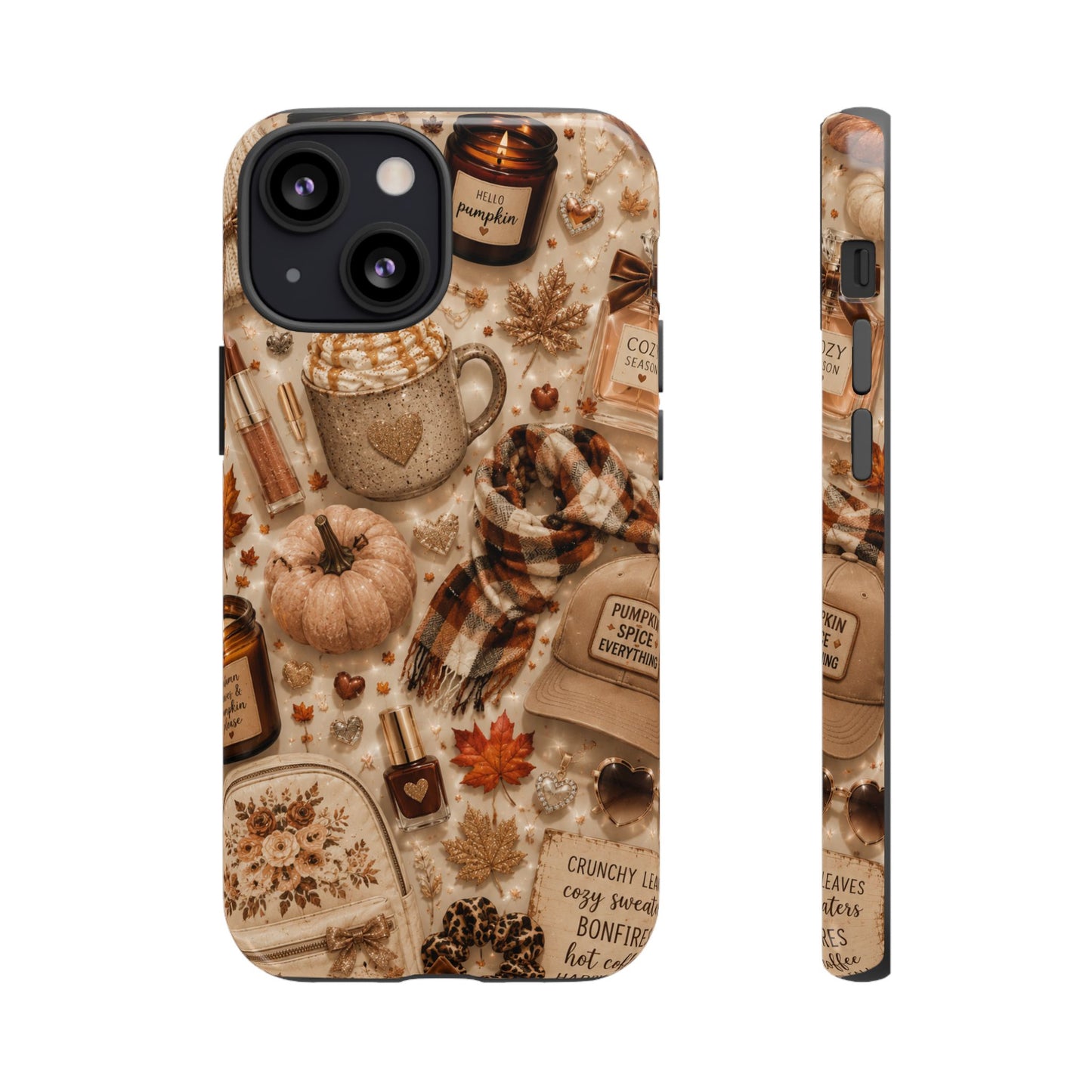 Sunflower Porch Co Cozy Autumn Mug and Pumpkin Pattern Phone Case | Fall Aesthetic
