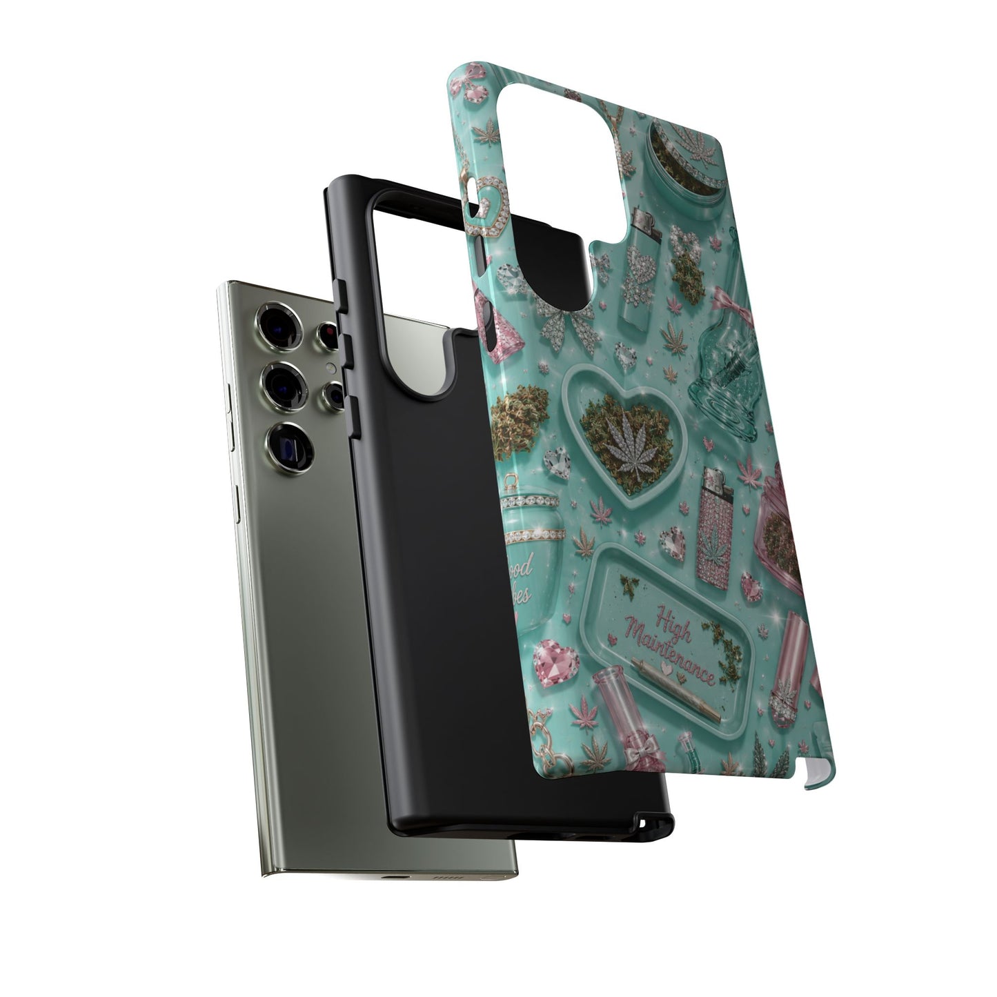 Sunflower Porch Co Mint Cannabis Pattern Phone Case | Tough Case