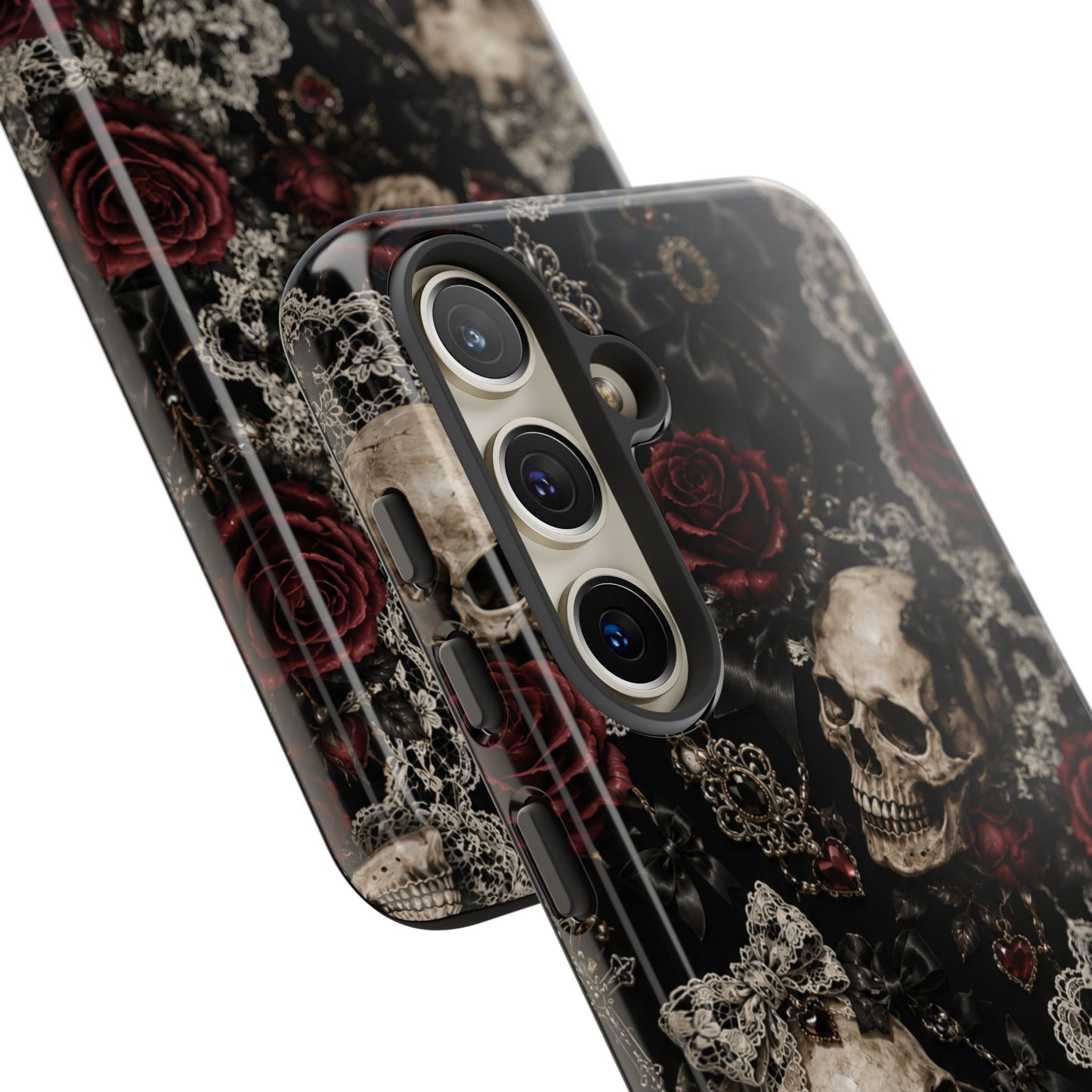 Skull and Red Roses phone case | Tough Cases
