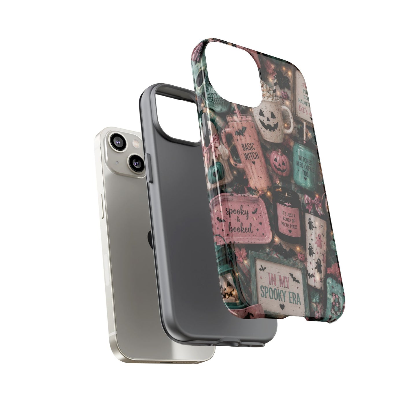Sunflower Porch Co Spooky Mugs & Pumpkins Tough Cases | Halloween Collage Phone Case