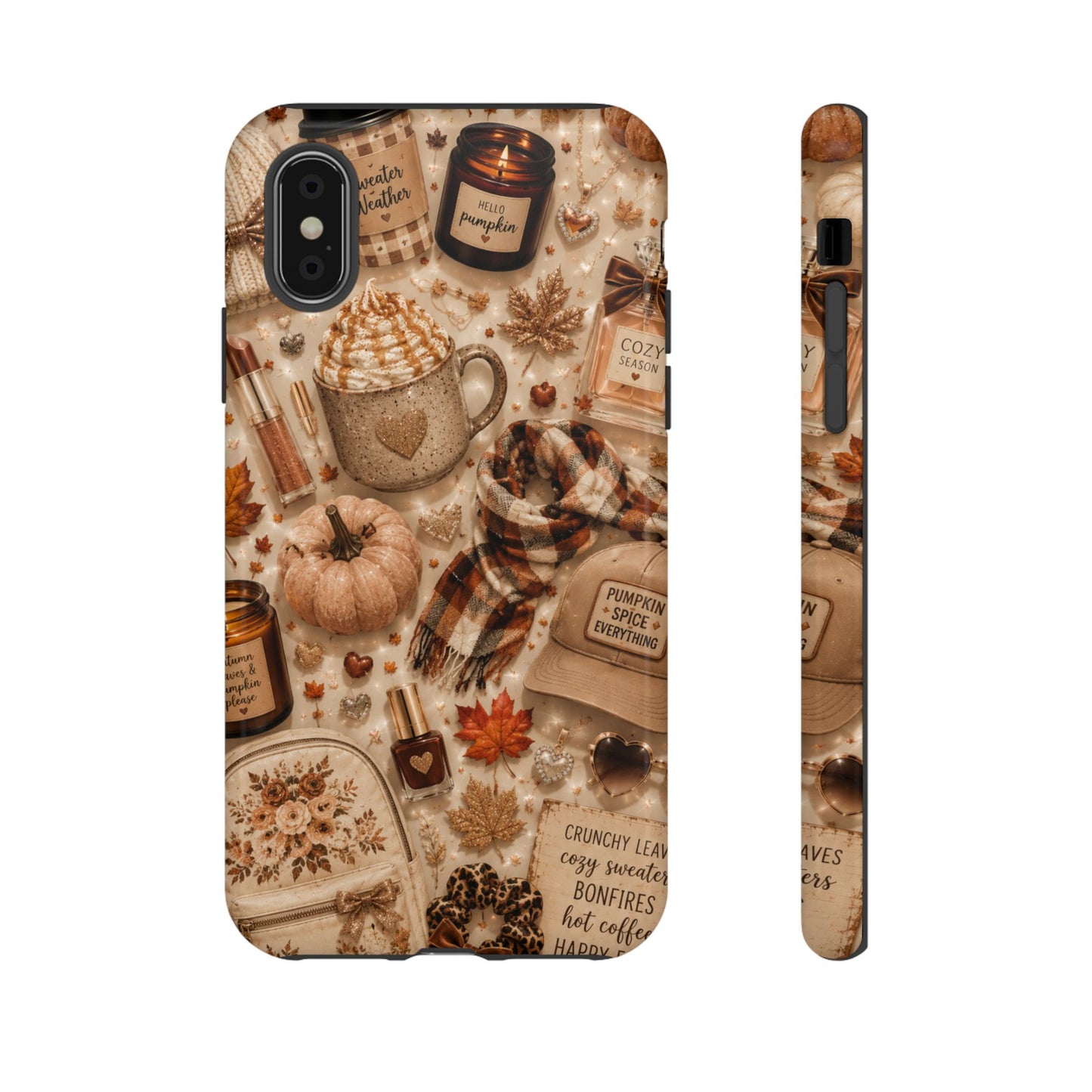 Sunflower Porch Co Cozy Autumn Mug and Pumpkin Pattern Phone Case | Fall Aesthetic