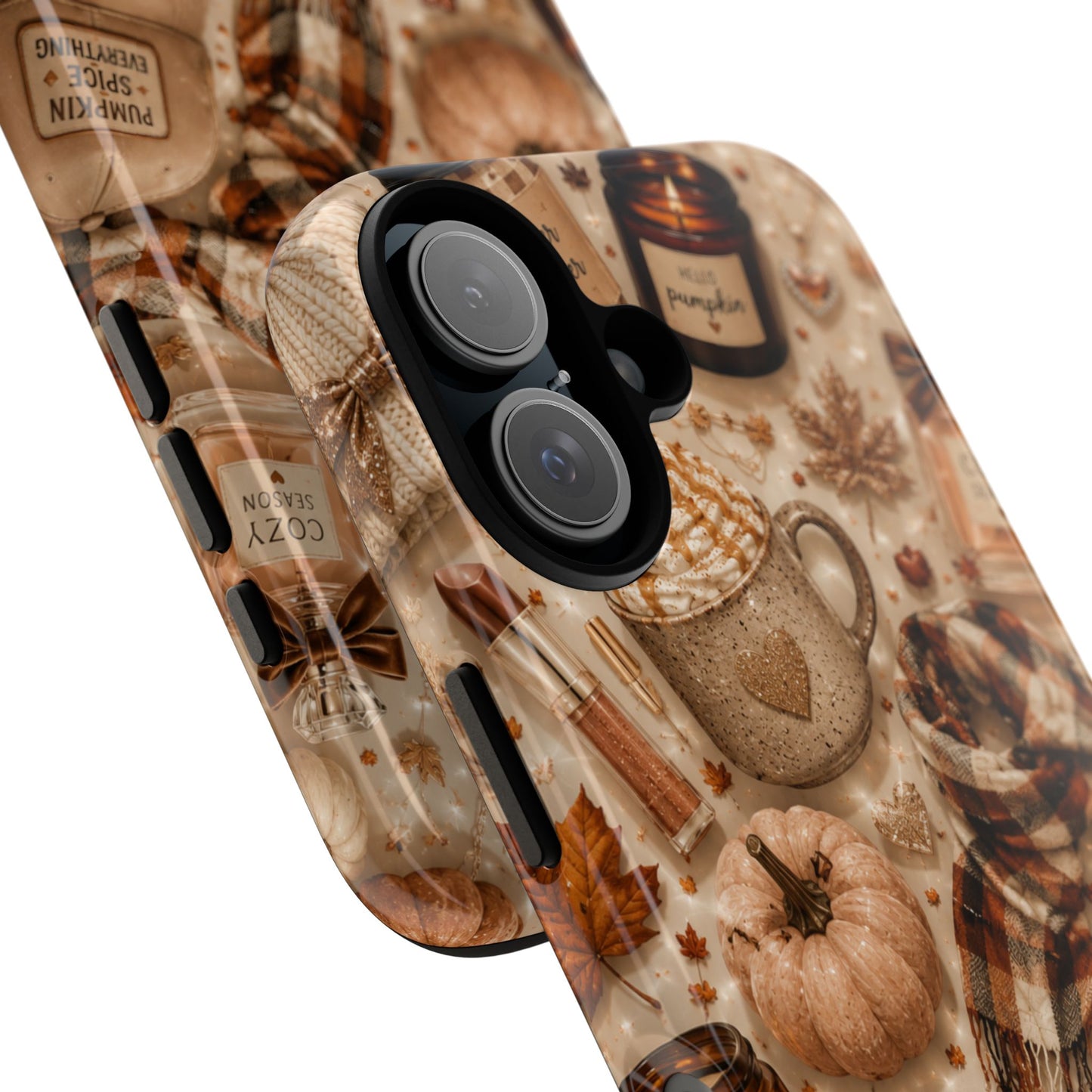 Sunflower Porch Co Cozy Autumn Mug and Pumpkin Pattern Phone Case | Fall Aesthetic