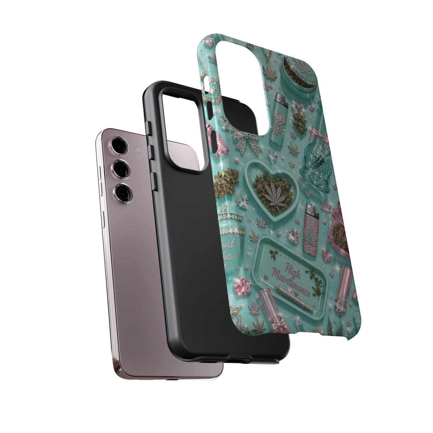 Sunflower Porch Co Mint Cannabis Pattern Phone Case | Tough Case
