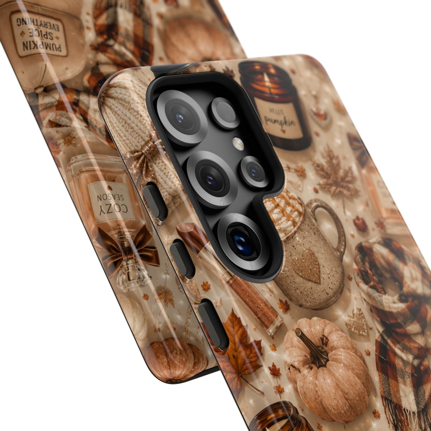 Sunflower Porch Co Cozy Autumn Mug and Pumpkin Pattern Phone Case | Fall Aesthetic
