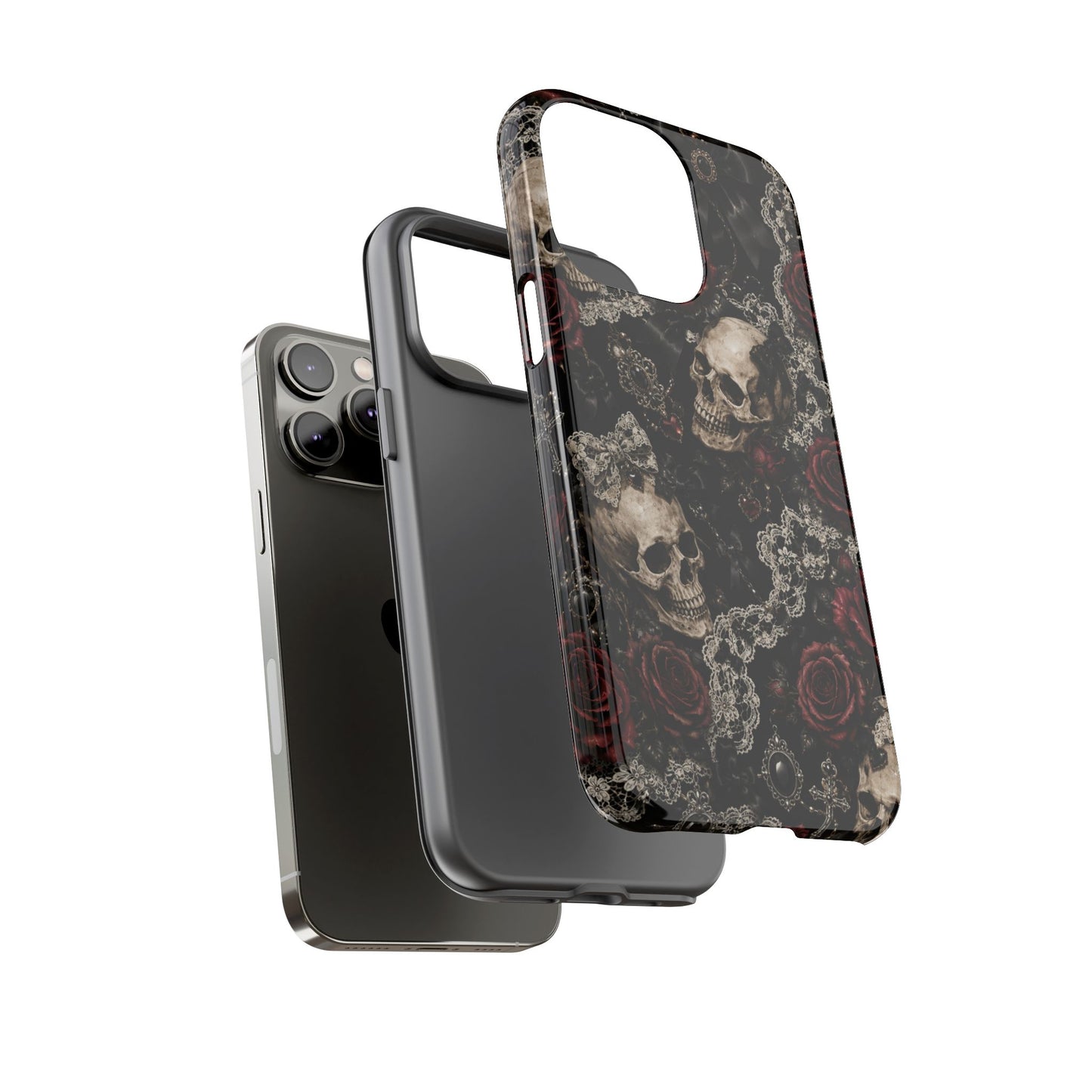 Skull and Red Roses phone case | Tough Cases
