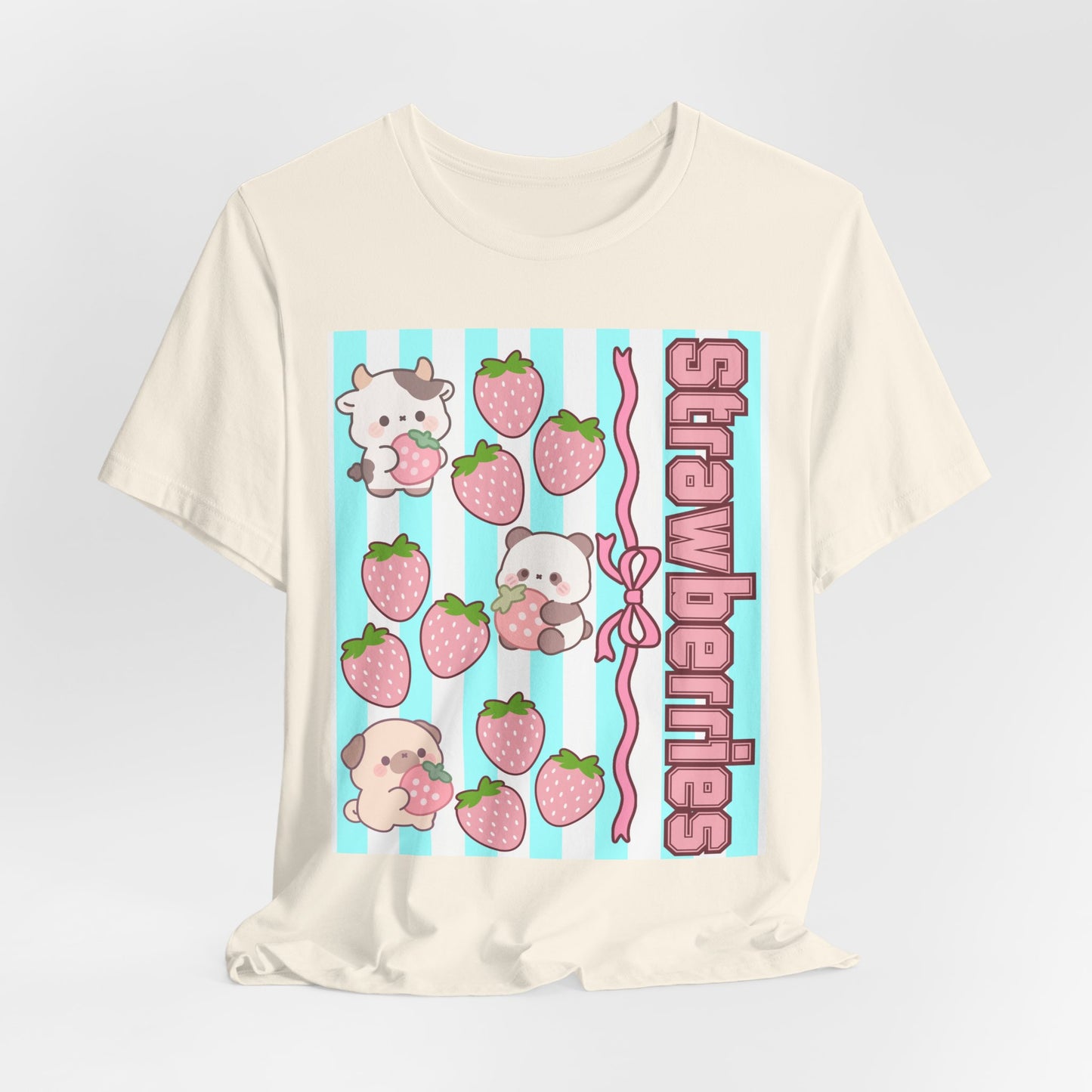 SunflowerPorchCo Kawaii Strawberry Puppies tee | Cute Strawberries and Puppies graphic tee